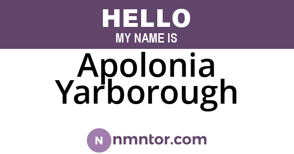 Apolonia Yarborough