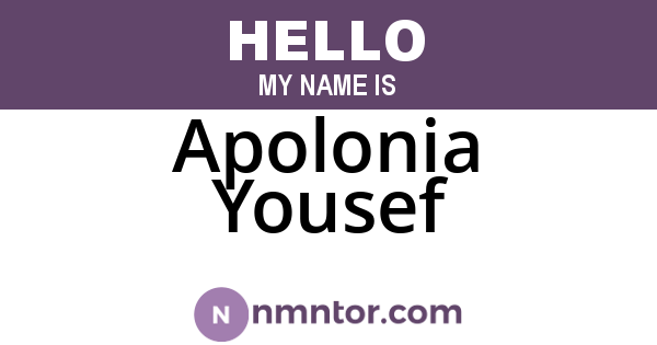 Apolonia Yousef