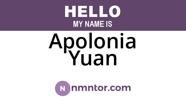 Apolonia Yuan