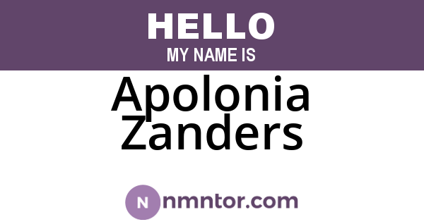 Apolonia Zanders