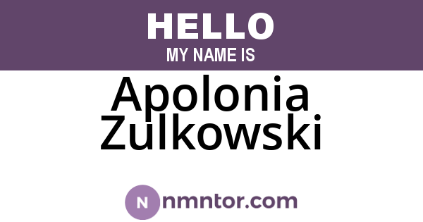 Apolonia Zulkowski