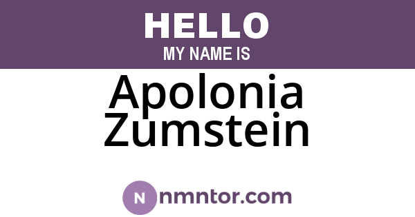 Apolonia Zumstein
