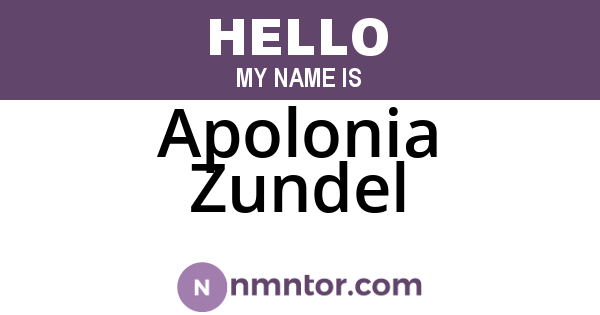 Apolonia Zundel