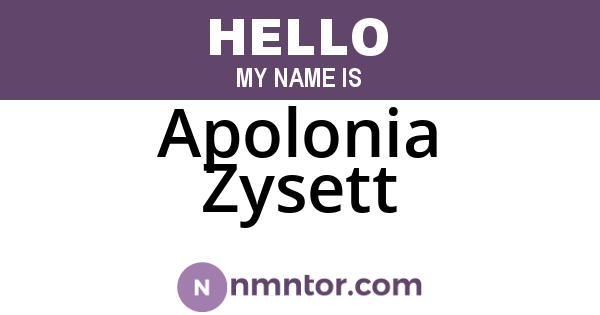 Apolonia Zysett