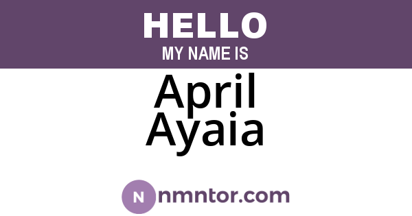 April Ayaia