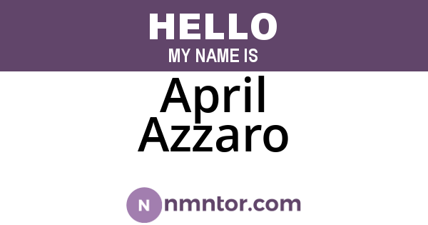 April Azzaro