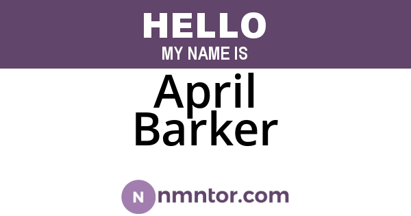 April Barker