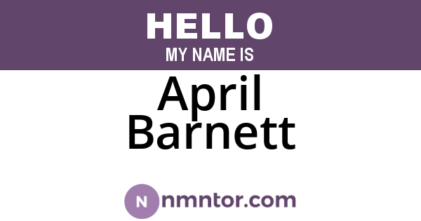 April Barnett