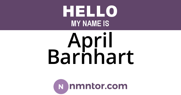 April Barnhart