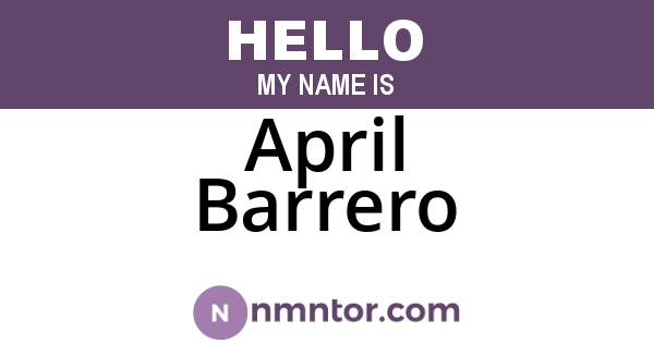 April Barrero