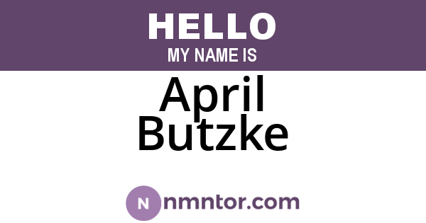 April Butzke