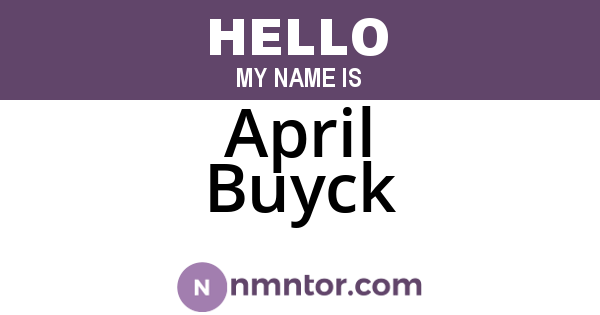 April Buyck