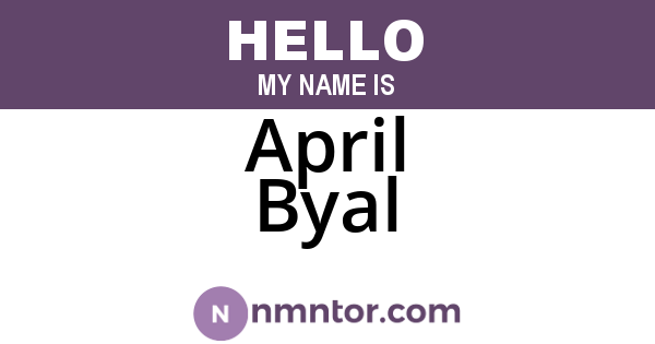 April Byal