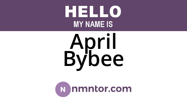 April Bybee