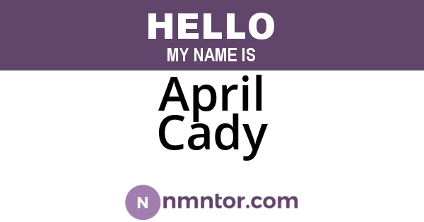 April Cady