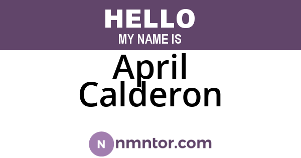 April Calderon