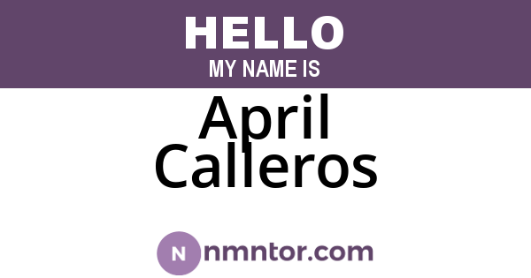 April Calleros
