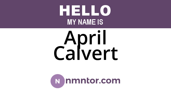 April Calvert