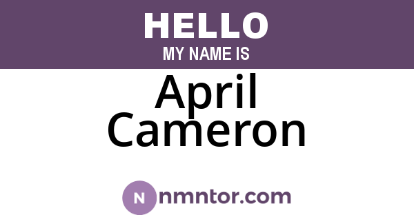 April Cameron