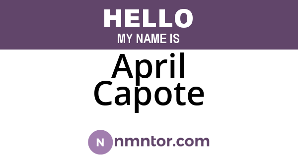 April Capote