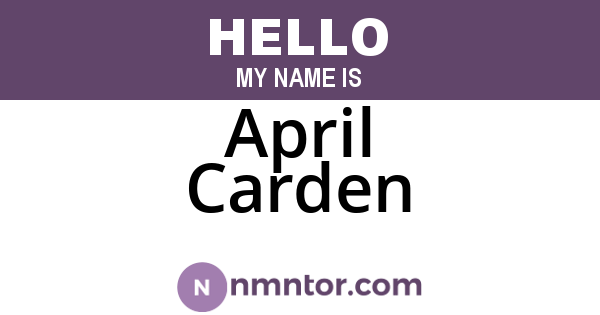April Carden