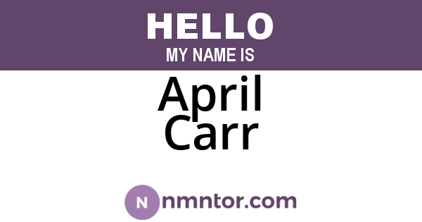 April Carr