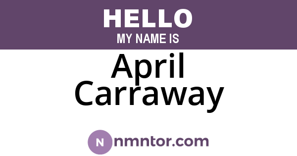 April Carraway