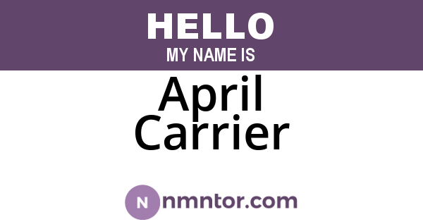 April Carrier