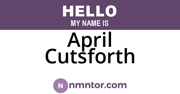 April Cutsforth