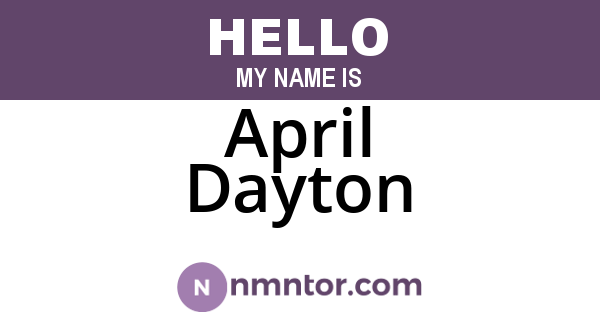 April Dayton