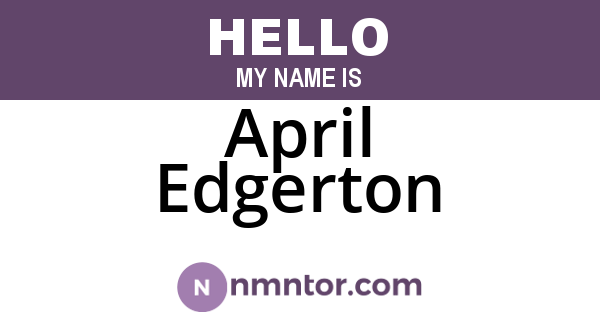 April Edgerton
