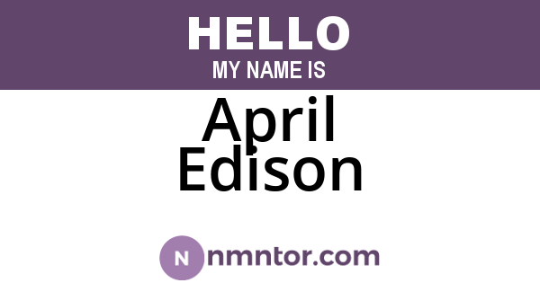 April Edison
