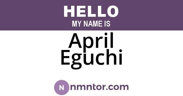 April Eguchi