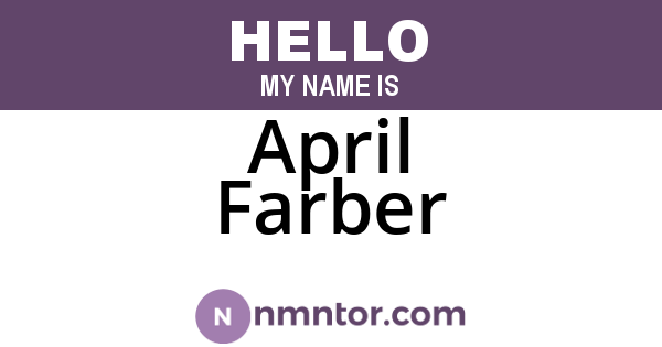 April Farber