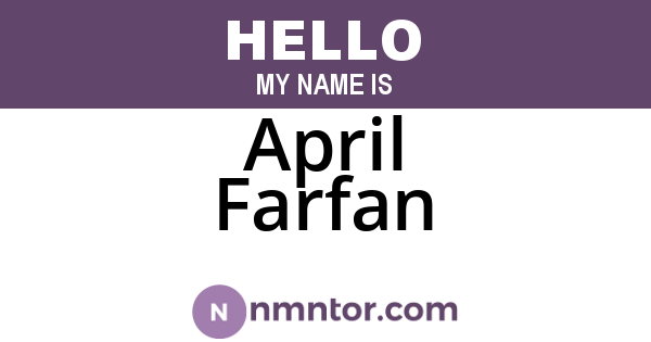 April Farfan