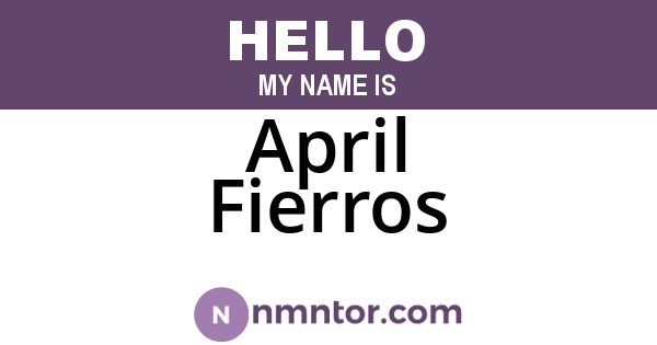 April Fierros
