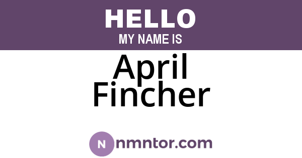 April Fincher