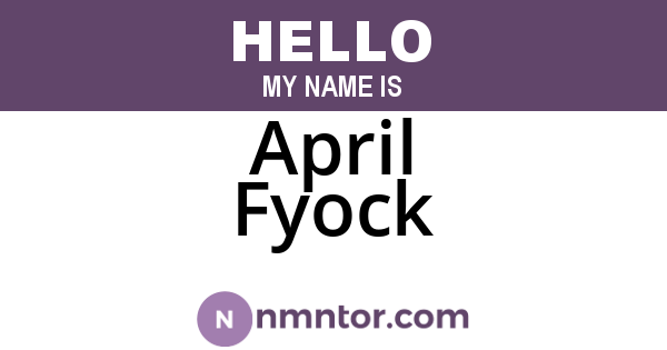 April Fyock