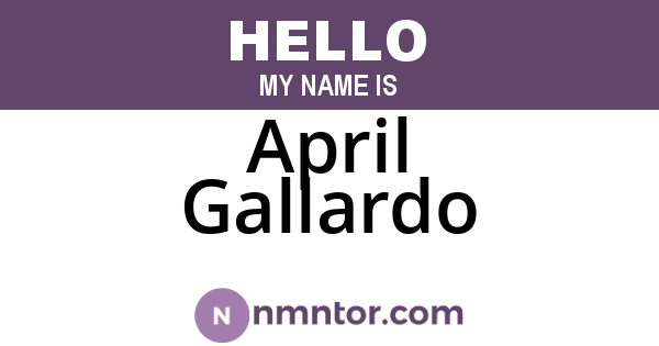 April Gallardo