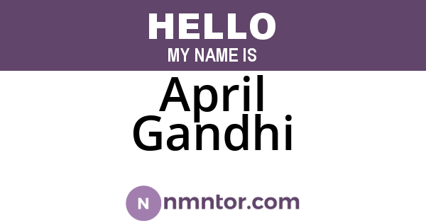April Gandhi