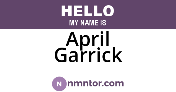 April Garrick