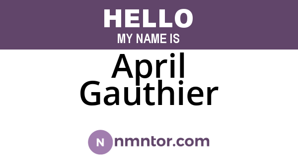 April Gauthier