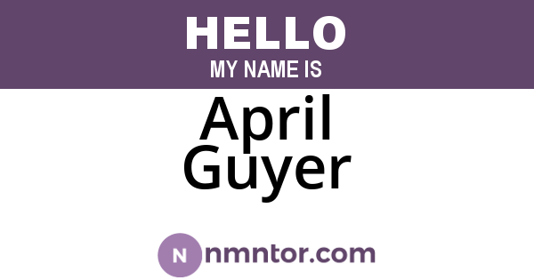 April Guyer