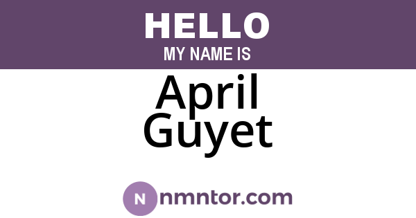 April Guyet