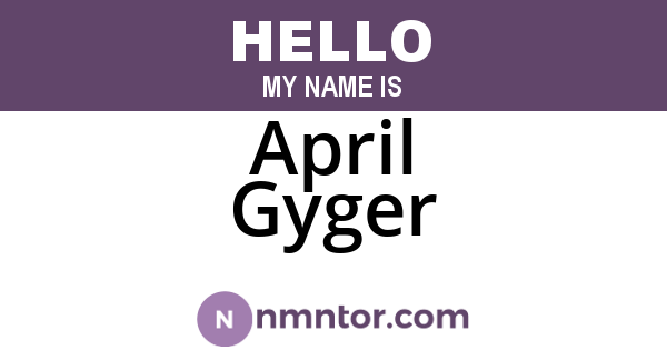 April Gyger