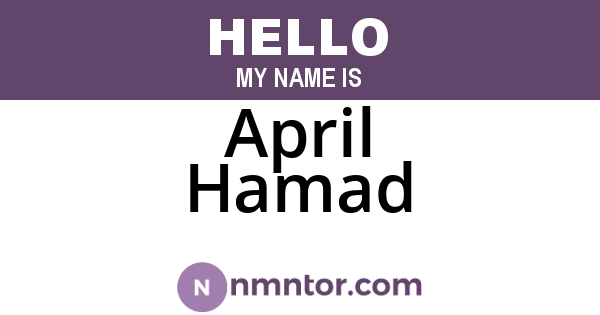 April Hamad