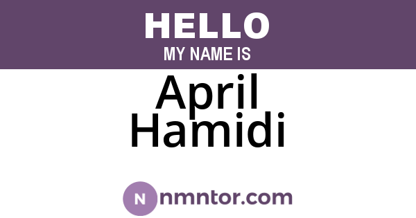 April Hamidi