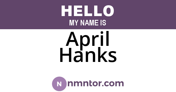 April Hanks