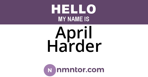 April Harder