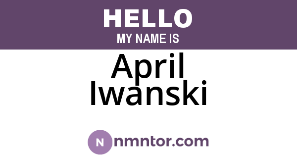 April Iwanski